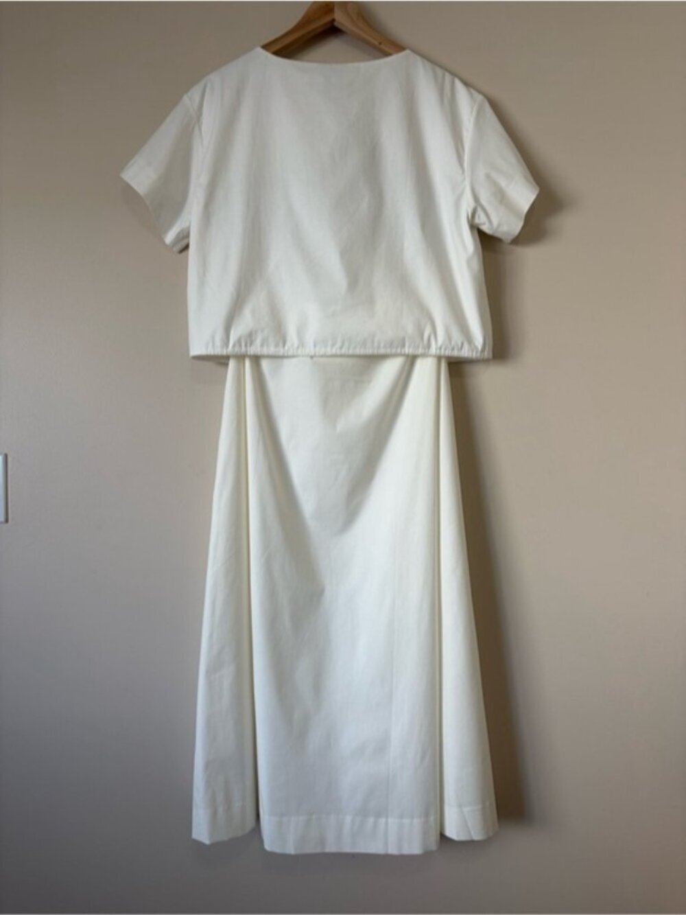 NEW Reformation Jordan Two Piece Short Sleeve Skirt Set Cotton White | US 4 UK 8 - Picture 7 of 16